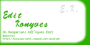 edit konyves business card